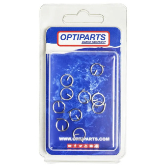 Optiparts EX2734-10 - Stainless Steel Safety Rings 1.5×19 mm (10 pcs)