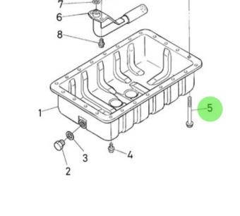 Nanni Diesel 970313533 - Flange Bolt for Oil Sump and Oil Pump Assembly