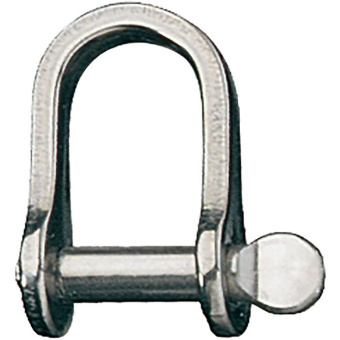 Ronstan RF616 Stainless Steel D Shackle, 3/16" Pin, Coined Head