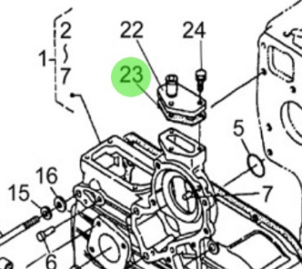 Nanni Diesel 970301932 - Flange Gasket With Return for Timing Gear Case