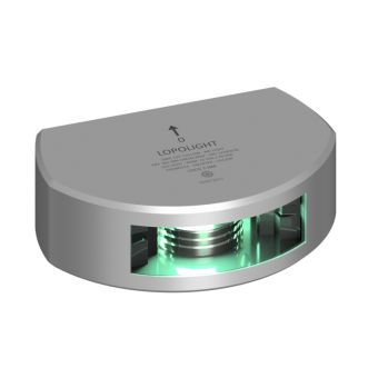 Lopolight 301-006-GREEN-RPM - Navigation Light 2NM 135° Green Follow-Me Stern, Vertical Mount, Dimm