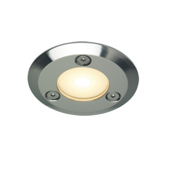 Prebit 23033111 - LED Recessed Light EB13, Stainless Steel V4A, Neutral White, glass, 10-30V DC, Max. 1W (AISI316L)