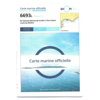 Plastimo 1037317CA - SHOM Folded Map : Cote Nord De France-port De Dieppe