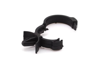 Ripca Convoluted Tubing Mounting Clips, Black, Pack of 25