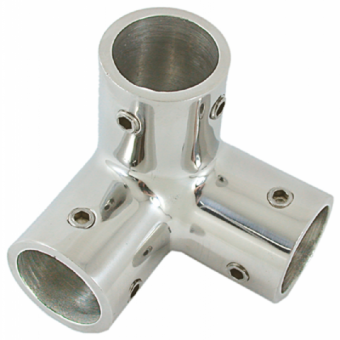 FNI AISI 316 Stainless Steel 3-Way Pulpit Corner, Ø22–25 mm