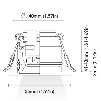 BCM Downlight Cassandra 1-55 AISI316 White