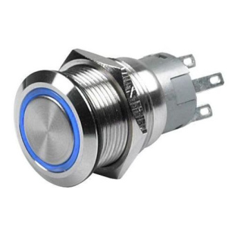 Hella Marine 8HG 958 455-011 - Stainless Steel LED Switches, 12V, Blue - Latching