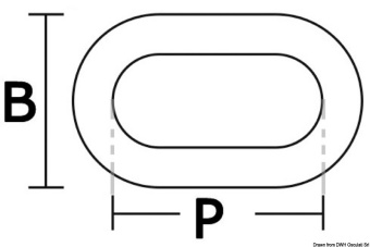 Osculati 01.375.08-100 - Stainless Steel Calibrated Chain 8 mm x 100 m