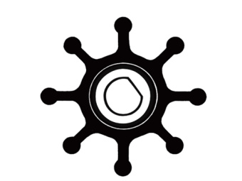 Jabsco 14750-0001B - Impeller B32xH12 Shaft 8 Flat Single 8-Blade