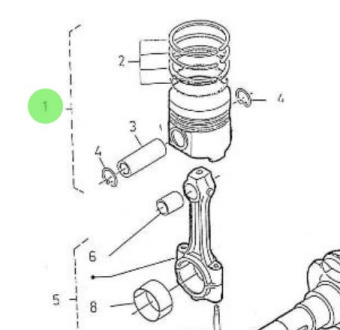 Nanni Diesel 970307528 - Engine Piston for HE Series Engines