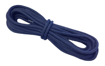 Allpa 16-Plait Mooring Rope Handmade T16 + Splice 8mm, Blue, L=6,5m