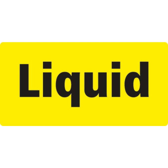 Marine Liquid Identification Sticker, Soft PVC, Yellow
