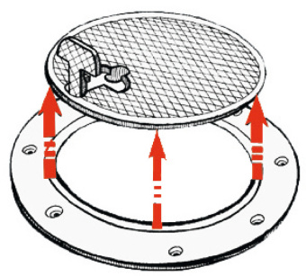 Osculati 20.840.40 - Inspection Cover RAL 9010 265 x 215 mm