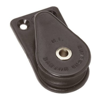 Barton N01160 - Lightweight Cheek Block Size 1 30mm – Plain Bearing, Ø30mm Sheave, Max Rope 8mm