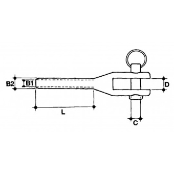 Mavi.Mare Swage Fork Terminal For Cable Ø 2,5/3 mm