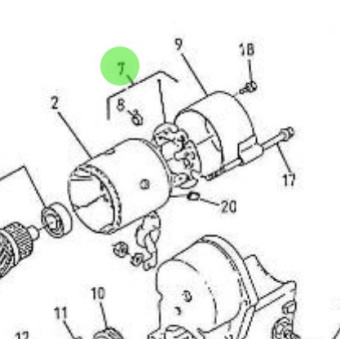 Nanni Diesel 970517317 - Starter Brush Holder for HE Series Engines