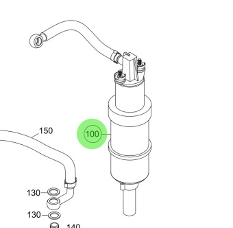 Steyr Z026005-0 - Fuel Pump Assembly and Lines for MO306H164, MO286H43, MO156K25, MO126K25 Engines
