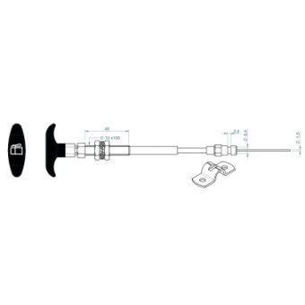 Handle P/Pull Stop Motor - Red