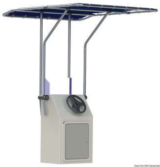 Osculati 48.192.03 - Retractable aluminium T-Top blue 1700x1400 mm