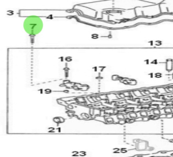 Nanni Diesel 970312524 - Hex Head Bolt With Captive Washer for Cylinder Head