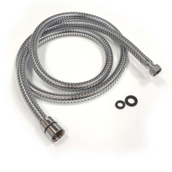 Barka Shower Hose Br.Chrome 3/8″ F-1/2″ Conical 2M