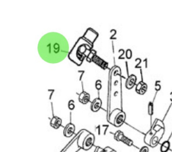 Nanni Diesel 970830124 - Control Linkage Joint for Speed Regulator and Accelerator Systems
