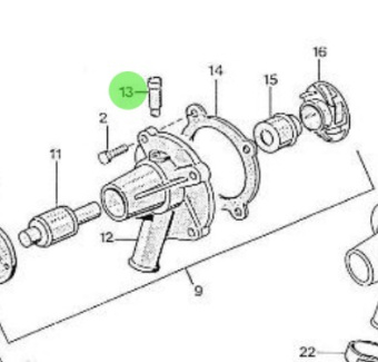 Nanni Diesel 970154003 - Fresh Water Pump Water Return Pipe for HE Engines