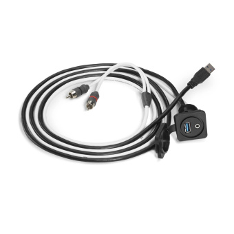 JL Audio 010-13421-00 - Combo 3.5 mm Audio Jack And USB Panel Mount Cable 1.83 m
