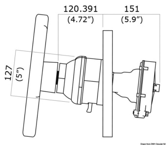 Osculati 45.062.00 - Single Rotary Steering System T101