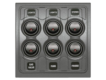 BEP 1000-6W - Switch Panel Contour 1000 Series DC 12V 6xOn/Off