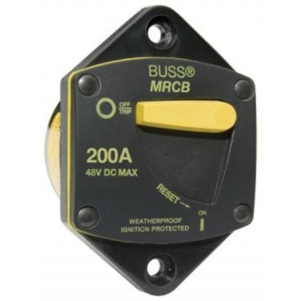 BEP Marine MRCBP-200A - Panel Mount 200A Bussman 187 Series Circuit Breaker