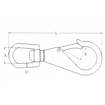AISI 316 Swivel Eye Bolt Snap Shackles 100 mm