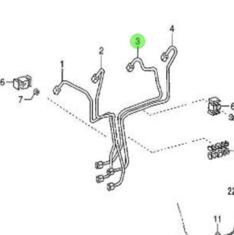 Nanni Diesel 970312290 - Fuel Injection Pipe for High-Pressure Pump System