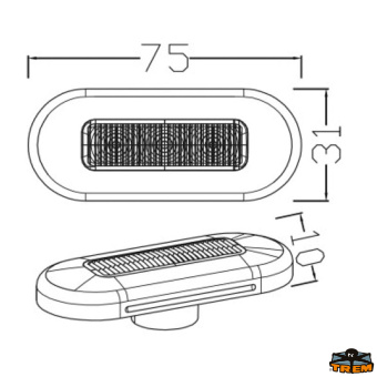 Trem L4474320 - LED Courtesy Light White 3000K