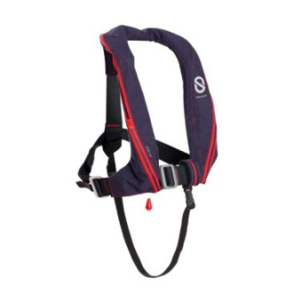 Ocean Safety Inflatable Life Jacket Sport 170 N Self Harness Navy Blue