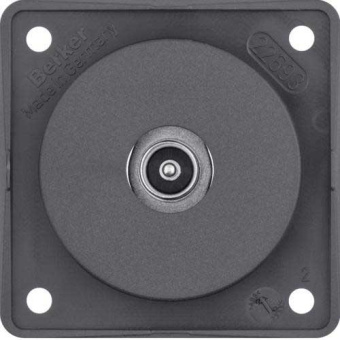 Berker Antenna Wall Socket TV (Solder) - Anthracite Matt