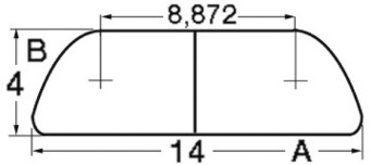 Osculati 44.479.15 - Semi-Round AISI316 Profile 14 mm (3 m)