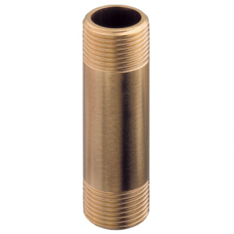 Guidi Brass Barrel Nipple BSPT, Male-Male Pipe Nipple (Various Lengths)