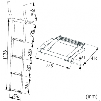 Plastimo Telescopic Ladder 4 Steps 