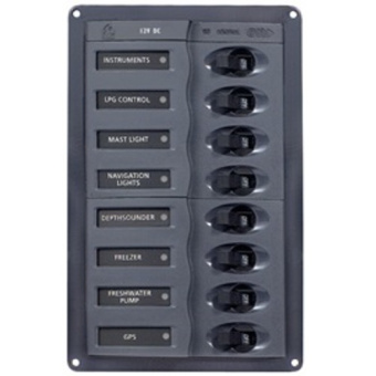 BEP Marine 901V - DC Panel - 8-Way - Vertical 12V