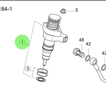 Steyr Z002030-5 - Pump Nozzle and Gasket Set for Unit Injector Assy 555/5