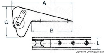 Osculati 01.341.96 - Anchor Bow Roller Self-Locking for Anchor "Bruce/Trefoil" max 15 kg