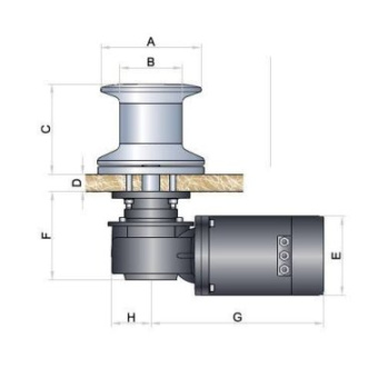 Italwinch NE_1024_D Capstan Nestor 1000W - 24V