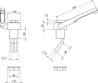 Allpa Chromed Plastic Mixer Tap With 12v Switch