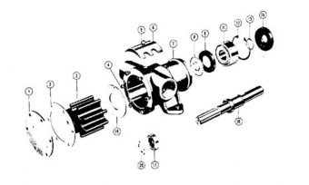 Jabsco 6718-21 - 080 Spare Single Flat Shaft