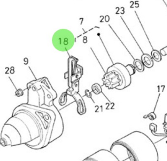 Nanni Diesel 970313360 - Starter Motor Lever for N3 and N4 Engines
