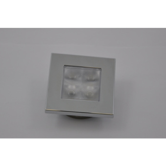 Hella Marine 2XT 980 580-771 - Warm White LED Square Courtesy Lamp, 12V DC, Chrome Plated Rim