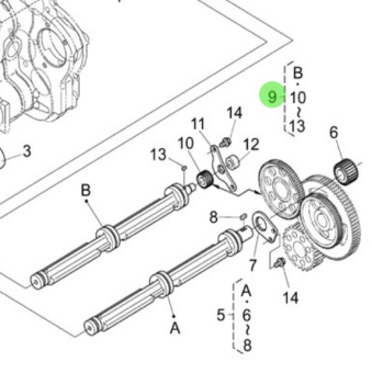 Nanni Diesel 970314852 - Compensating Shaft Assembly for N4 Series Engines