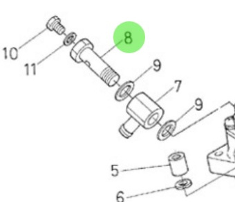 Nanni Diesel 970307609 - Injection Pump Follow Screw for HE and N Series Engines