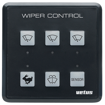 Vetus RWPANEL - Windscreen Wiper Control Panel for up to 3 Wipers 12/24 Volt